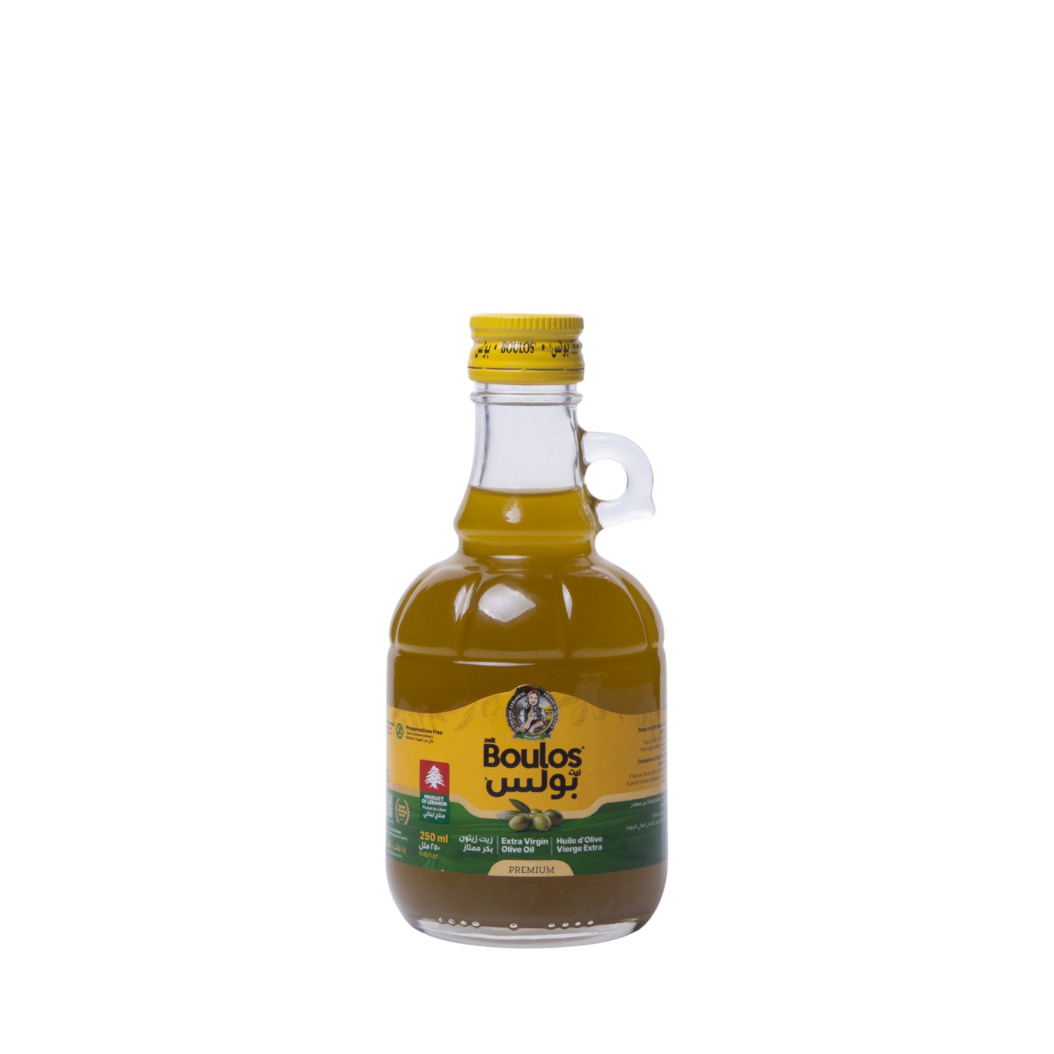 BOULOS Extra Virgin Olive Oil 250ML Glass Gallon