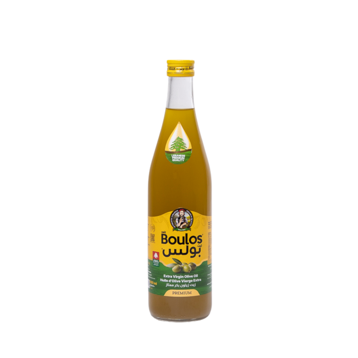 BOULOS Extra Virgin Olive Oil 500ML Round Glass Bottle – ZeitBoulosOnline
