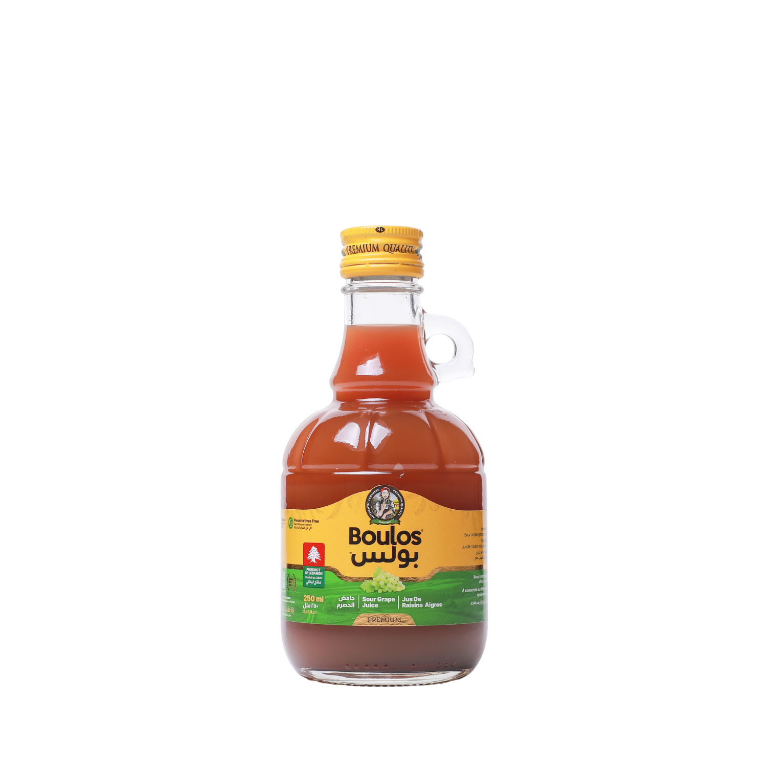 Boulos Sour Grape Juice Hossrom 250ML Glass Gallon