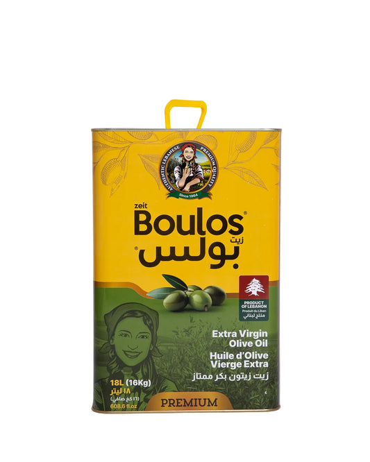 Boulos Extra Virgin Olive Oil 18L (16Kg Net) Metallic Tin