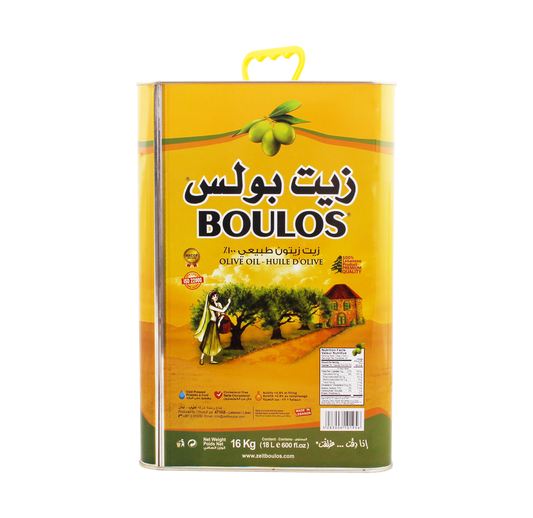 Boulos Extra Virgin Olive Oil 18L (16Kg Net) Metallic Tin